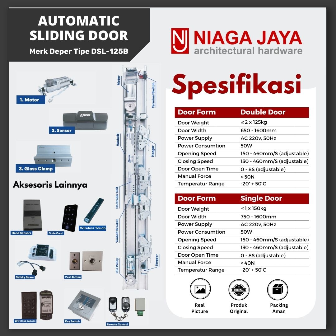 NiagaJayaBali's tweet photo. Hai Sobat NJ !
Automatic Sliding Door Merk Deper tersedia di Toko Niaga Jaya✨
Untuk pemesanan hubungi kami di (WA) :
0859-3708-9902 / 0859-6437-4193
Atau📍Kunjungi Toko kami di Jl. Teuku Umar Barat No. 168 B Denpasar - Bali.
#automaticslidingdoor #slidingdoor #deper https://t.co/Z105Ql0x29