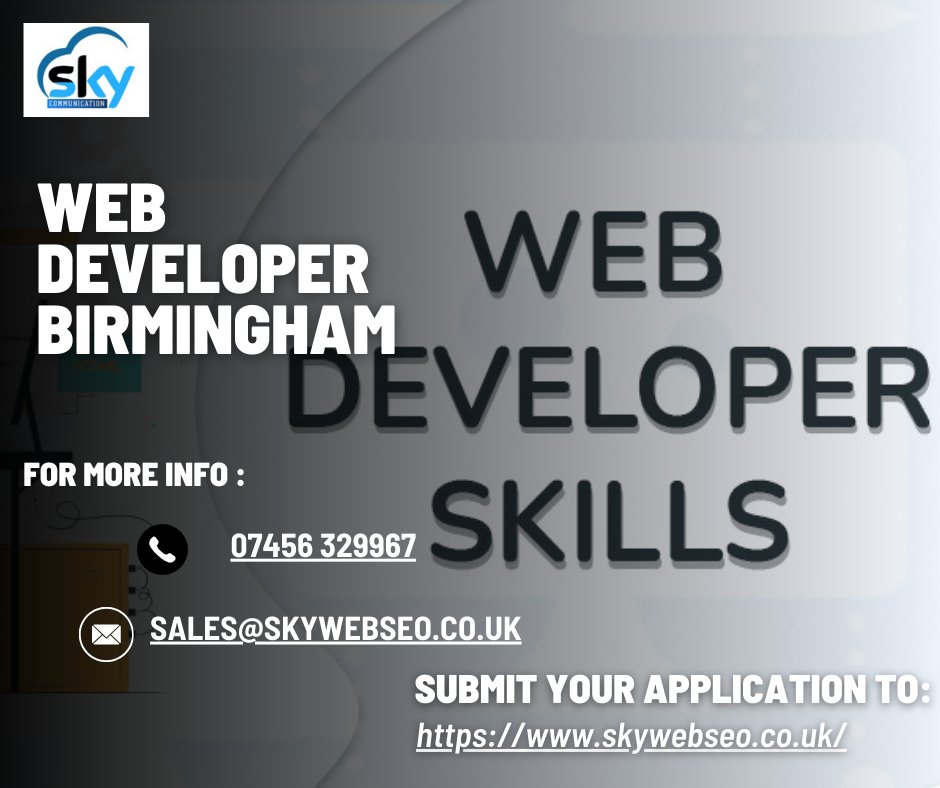 skywebseo's tweet image. Expert Web Developers in Birmingham | Enhance Your Online Presence Today!
Read More: skywebseo.co.uk/web-design-com…
#webdesigncompanyinBirmingham #webdeveloperBirmingham #Freelancewebdeveloperbirmingham #AppdevelopersBirmingham #Freewebdeveloperbirmingham #Juniorwebdeveloperbirmingham