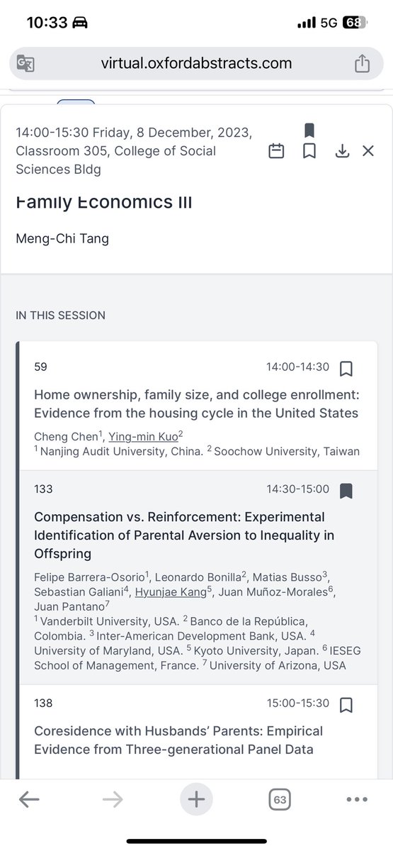 Excited to present our paper on parental aversion to sibling inequality at this amazing conference! It's been a favorite since 2018 when I participated as local staff. #aasle2023