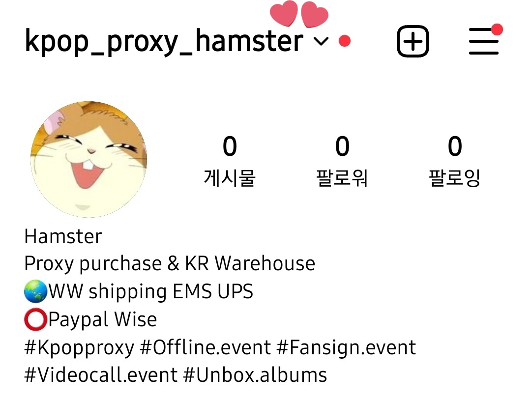 Hi followers😊
I made a new account on Instagram ⬇️
instagram.com/kpop_proxy_ham…

Plz follow this account if you use Instagram 💗
And feel free to contact by kkt or Instagram dm plz!
This twiiter account has the search suggestion ban so I will try to solve that problem asap😂
Cheers!