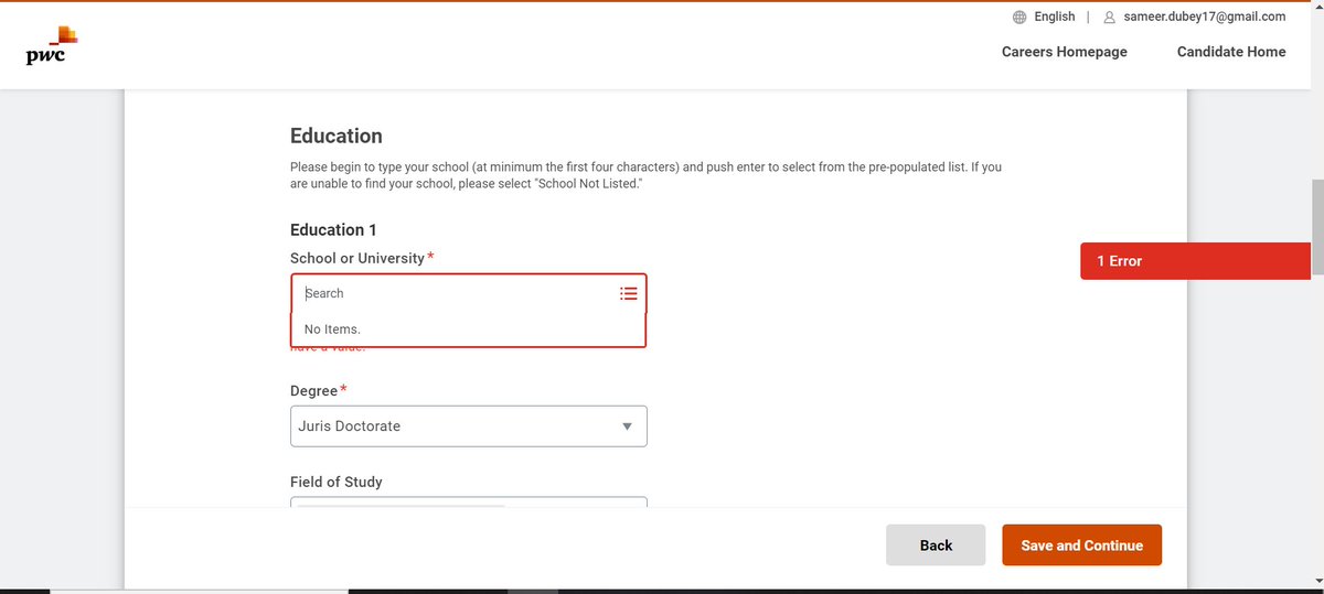 sameerdubey17's tweet photo. @PwC 
What the system has designed for candidate portal? irritation start even before selection in job. Cannot select the institute on job portal. Is this the best work done by the PwCiins? https://t.co/FqDBgbHX03