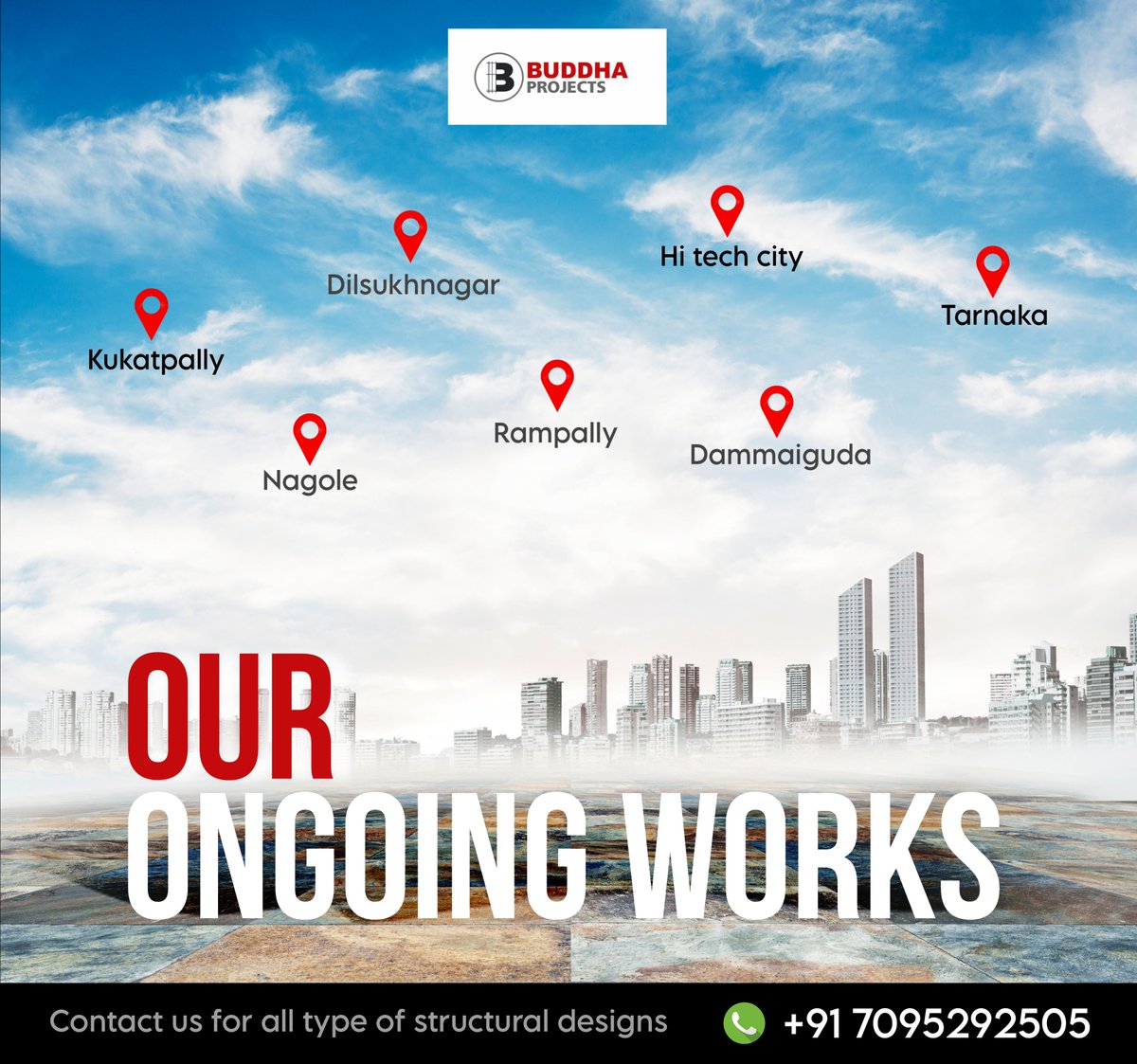 Our OnGoing works over all over #Hyderabad . contact for us all types of Structural Designs.

buddhaprojects.in

Er. Raja Gowtham
      7095292505

#buddhaprojects #Gowtham #Hyderabad #Telangana #structuraldesigns 
#constructioncompany
