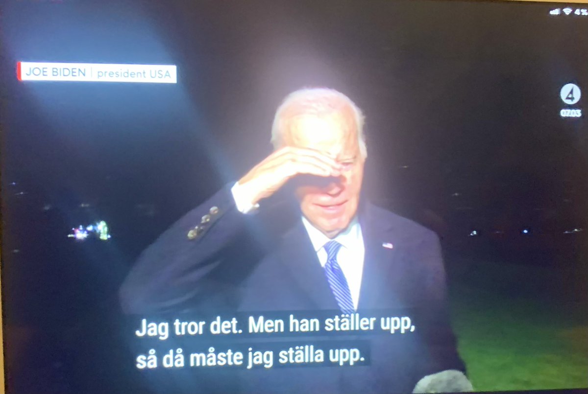 Tokstollen Biden känner sig tvingad att ställa upp i presidentvalet så att Trump inte kan vinna, ska dom rigga valet ännu en gång?