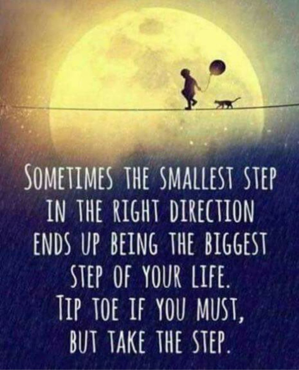 Tip toe if you must,  but take that step.. 
#onestepforward #takethatstep