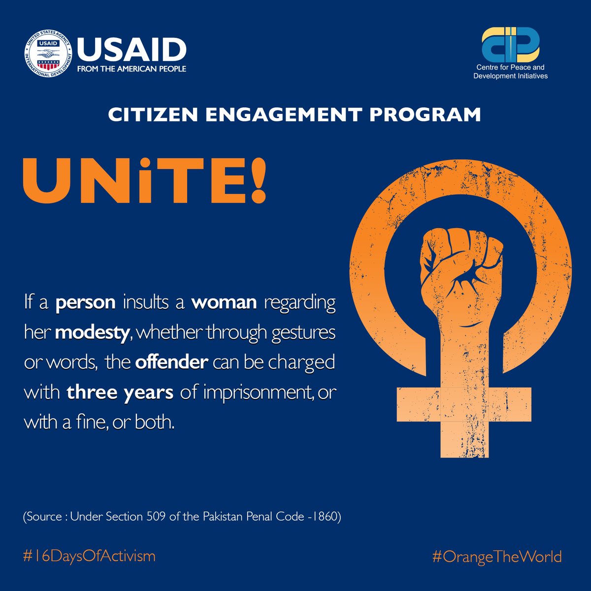 Respect as a rule! Insults to a woman's modesty have consequences. Let's unite for a society where respect prevails, ensuring consequences for those who violate it. ⚖️ 
#USAID4Impact #Change4Impact #Unite4Impact #Act4Impact #RespectForAll