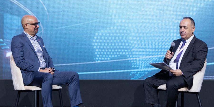 TelecomReviewME's tweet photo. Day 1: 17th edition of Telecom Review Leaders' Summit
Opening Fireside Chat: The Journey From #Telco to #Techco
• @hdowidar, Group CEO, @etisalatAnd
• Toni Eid, Founder of #TelecomReviewGroup, and CEO of #TraceMediaInternational
#TRS2023 #TRSummit #LeadersSummit #conference https://t.co/KMK6m4m5Ff