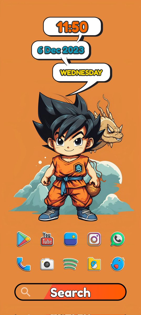 Today's HS: Chibi Goku with dragon 🔥
Wall - wall genius <a href="/zeffisetups/">Zeffi Setups</a> 
Icons - Poppins <a href="/Bludocs/">Bludox</a> 
Top widget - comic kwgt <a href="/AceSetup/">ACE Home Screen Setup</a> <a href="/ACESetupClub/">ACE Design Studio 🎉</a> 
Search bar - #graffitikwgt 
#WithNova