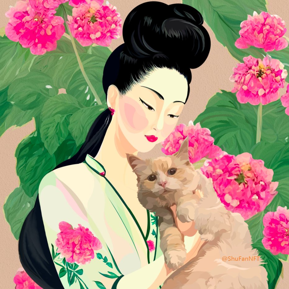 ShuFanNFT's tweet photo. New #NFT: "Loved Cat". 
 34,381 strokes, 32.5 hours.😼😼

Hard-working artist's new one.🥰🥰
Like it? MAX=50  

Buy on EOS: https://t.co/1TqcmjN1EI
Buy on WAX: https://t.co/IM1scAnkya

#NFT #beauty #cat #EOS #WAX #ART #artist #ArtistOnTwitter https://t.co/szPVcy7yZZ