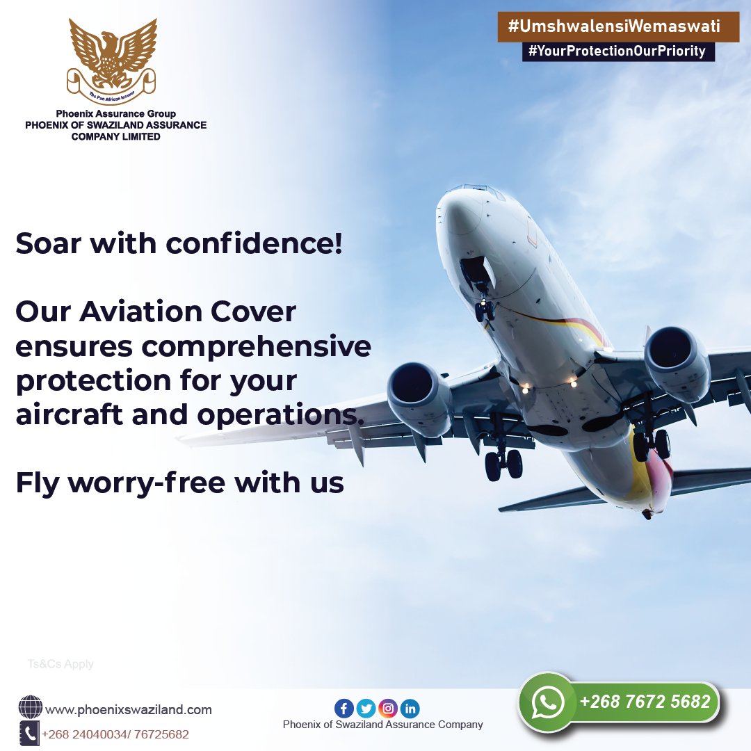 ✈️ Soar with confidence! Our Aviation Cover ensures comprehensive protection for your aircraft and operations. Fly worry-free with us. #AviationInsurance #FlightSafety