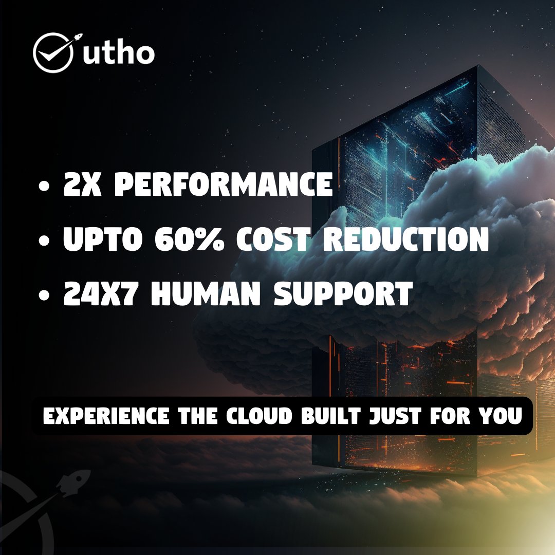 uthocloud's tweet photo. Experience the 2x performance, save big with up to 60% less cloud cost and get assistance anytime with 24/7 human support.
Transform your cloud infrastructure with utho. 🚀
Deploy now at https://t.co/HsUJmev2Z1
#Uthocloud #iaas #utho #cloudhosting #cloudhostingsolution https://t.co/SepS1tEmIx