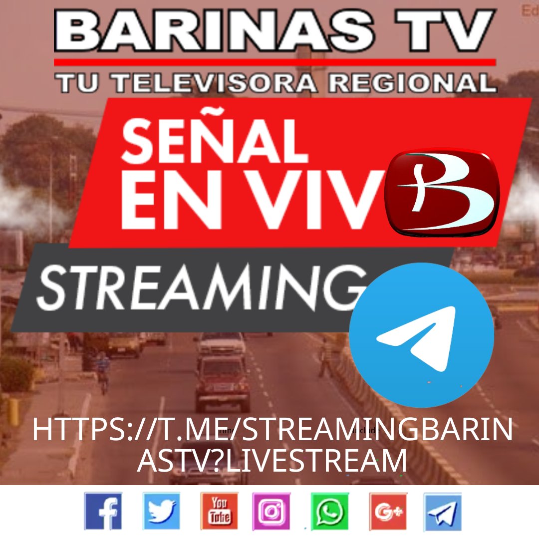 Sintonizanos ahora en Telegram Totalmente en Vivo las 24 horas. Somos Barinas Tv. Tú Televisora Regional. t.me/streamingbarin…