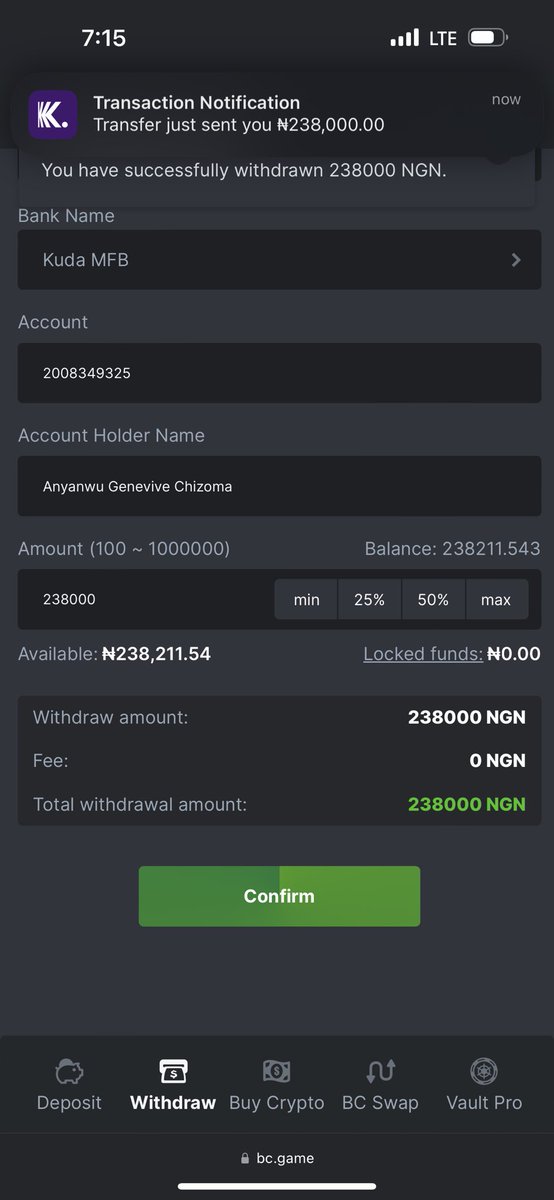 CHIZZY_BB's tweet photo. I never see bookie wey fast in payment pass https://t.co/i52AQGqBZb Walai…I never withdraw finish them don credit me fast😂 

Just flipped 50k to 238k on Crash games Casino

Sign up here let’s play 
👉 https://t.co/xIo2BVl5Lb https://t.co/3pEbe7fILK