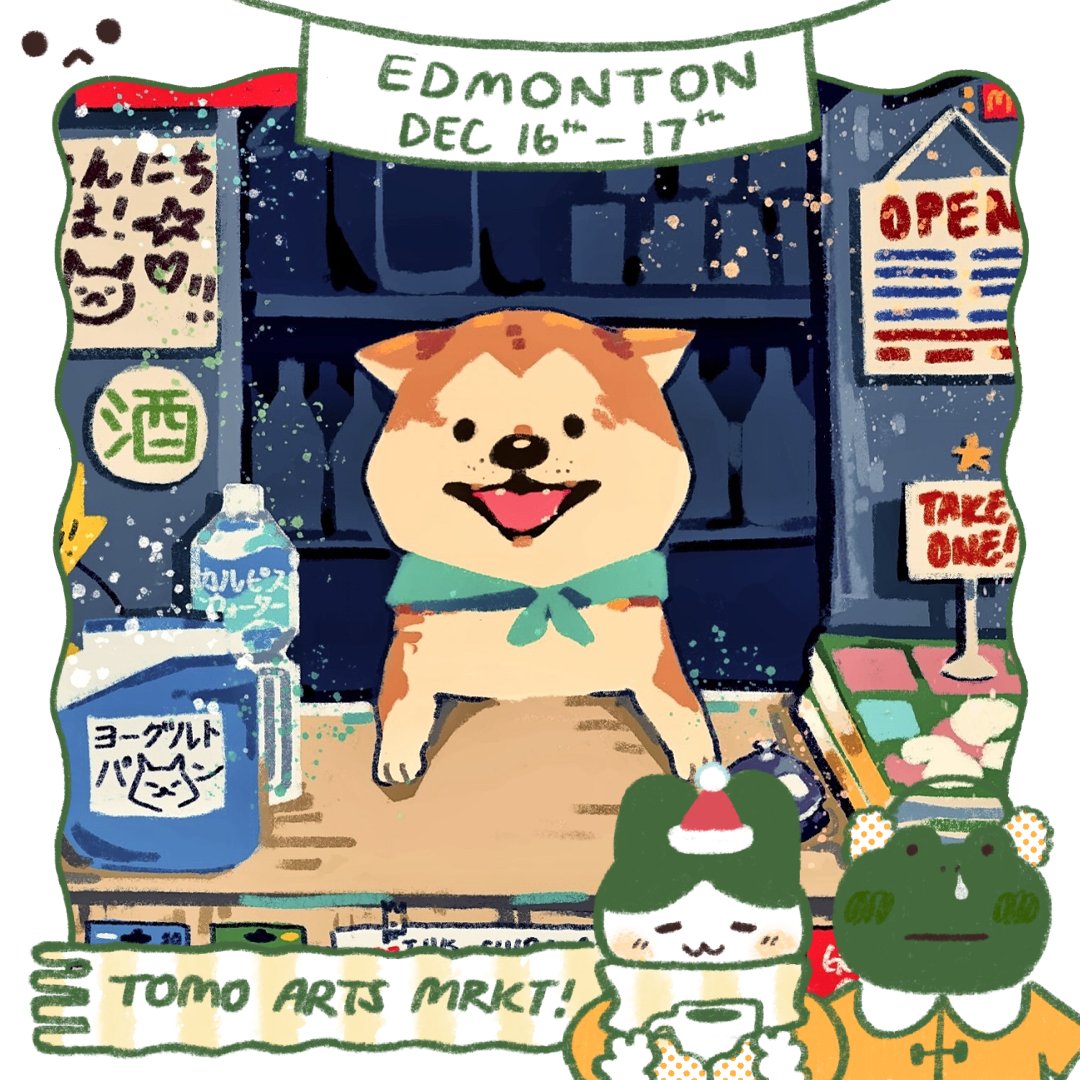 Artist Spotlight!
<a href="/mizuwu/">sandy</a> is a Vancouver-based hobby illustrator that loves to draw animals in vibrant places! Come by for shiba- and cat-themed prints and trinkets :D📷📷📷