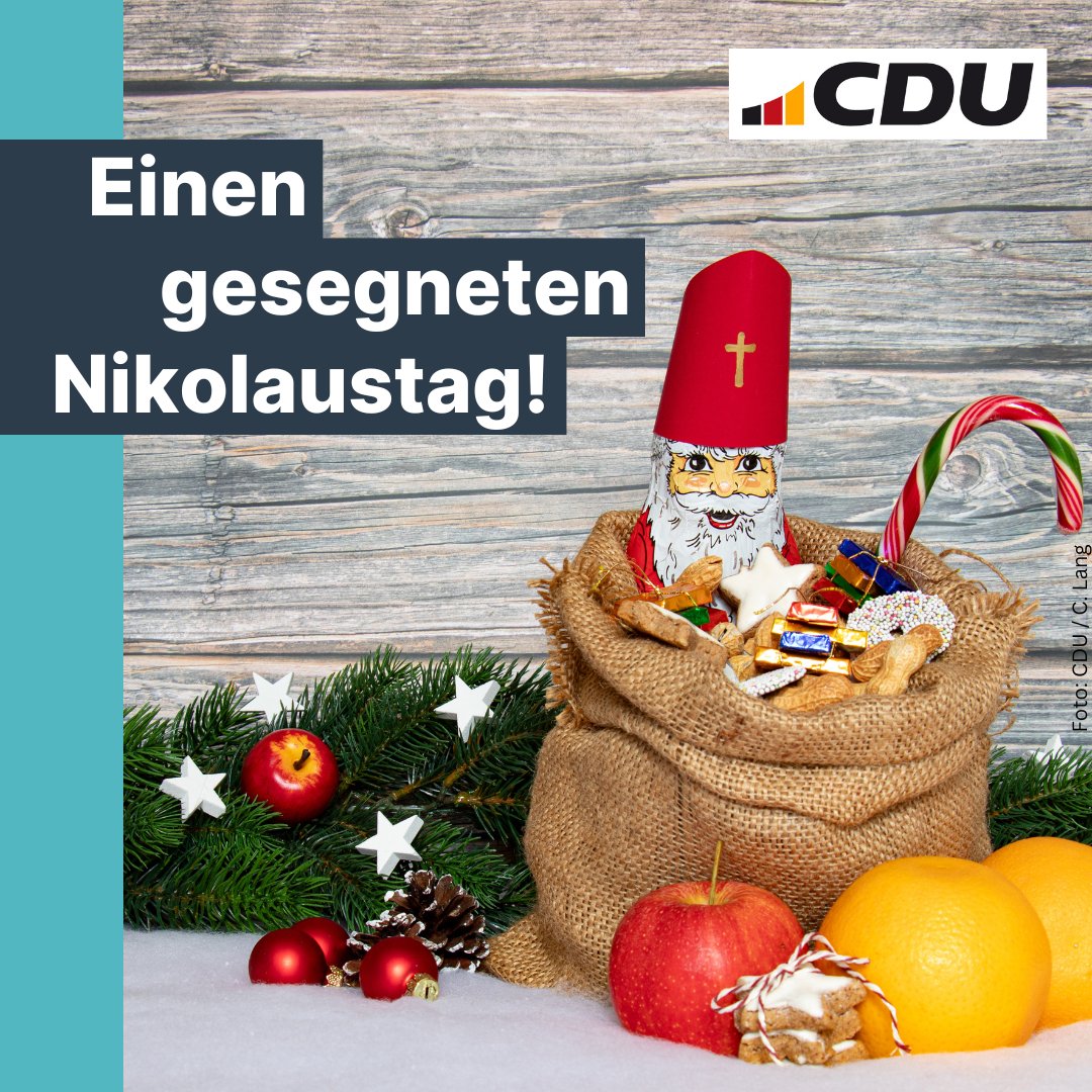 CDU's tweet image. 🎅 Fast jedes Kind kennt die Geschichte vom Heiligen #Nikolaus. Er kümmerte sich um arme und benachteiligte Menschen in Not und beschenkte vor allem Kinder. Wir wünschen allen einen frohen Nikolaustag und den Jungen und Mädchen gut gefüllte Stiefel.