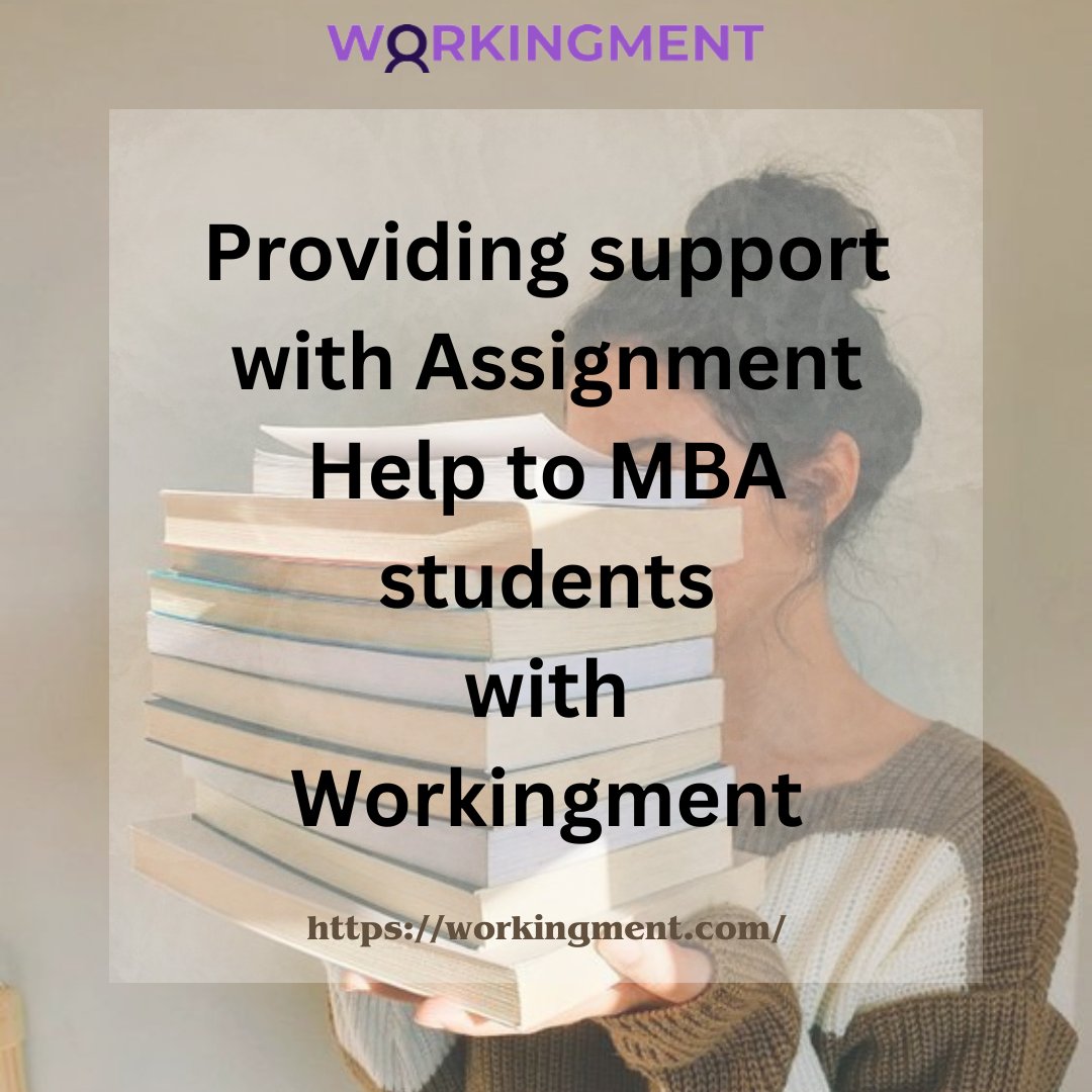WorkingMent's tweet image. Elevate your MBA journey with personalized support! Our dedicated team is committed to providing comprehensive Assignment Help for MBA students. Unleash your full academic potential with expert guidance. #MBAAssignmentHelp #AcademicSupport #StudentSuccess #MBAJourney #MBAStudies