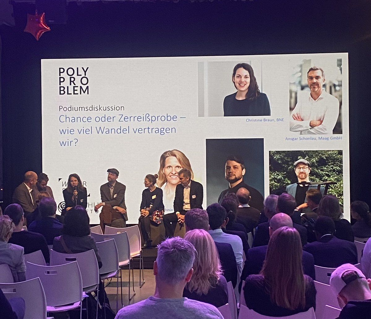 POLYPROBLEM (@polyproblem) on Twitter photo Es ist soweit, der @Polyproblem Stakeholder Dialog 2023 hat begonnen!
Wir folgen dem spannenden Panel zur Frage „Chance oder Zerreißprobe - wie viel #Wandel vertragen wir im #Kunststoff-Sektor?“
<a href="/WWF/">WWF</a> <a href="/bnw_ev/">Bundesverband Nachhaltige Wirtschaft</a> @rewe_group <a href="/AnsgarSchonlau/">Ansgar Schonlau</a> <a href="/BennyWermter/">Benedict Wermter</a> Es ist soweit, der @Polyproblem Stakeholder Dialog 2023 hat begonnen!
Wir folgen dem spannenden Panel zur Frage „Chance oder Zerreißprobe - wie viel #Wandel vertragen wir im #Kunststoff-Sektor?“
<a href="/WWF/">WWF</a> <a href="/bnw_ev/">Bundesverband Nachhaltige Wirtschaft</a> @rewe_group <a href="/AnsgarSchonlau/">Ansgar Schonlau</a> <a href="/BennyWermter/">Benedict Wermter</a>