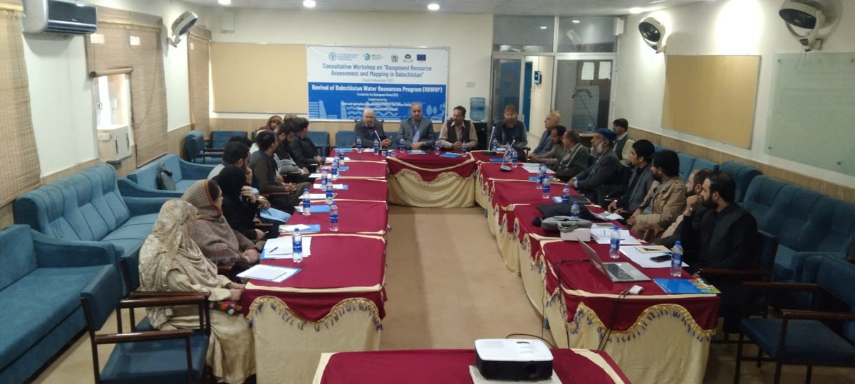 FAOPakistan's tweet photo. πΏ FAO Balochistan office organized a transformative Rangeland Workshop, under @EUPakistan funded #RBWRP. Aimed at sustainable agriculture and livestock farming, it fostered vital discussions on innovative solutions for rangeland management and equitable water use. https://t.co/Bv5ApKqEcT