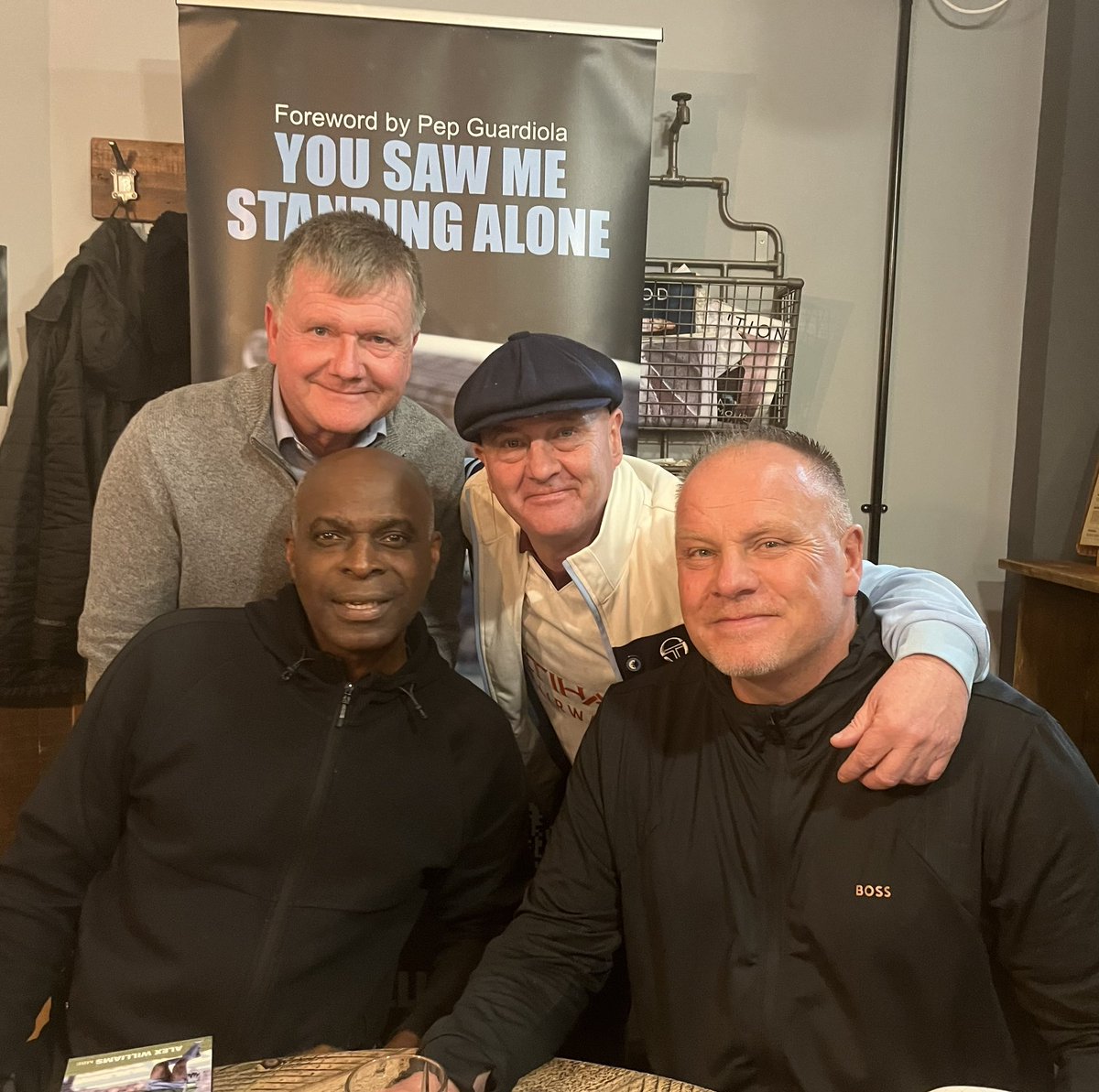 Ex-Blues Andy Morrison and Alex Williams were on top form at the Northwich supporters branch where Andy is president. Both shared stories of their City playing days in front of a packed crowd.