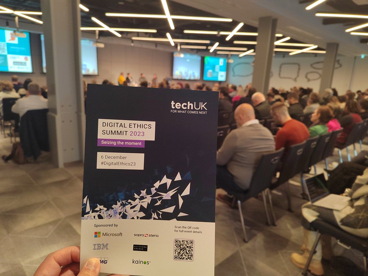 Our team is at @techUK's Digital Ethics Summit where so much of the topic is about the impact of AI. 

#digitalethics23 @ChannelSwimSue