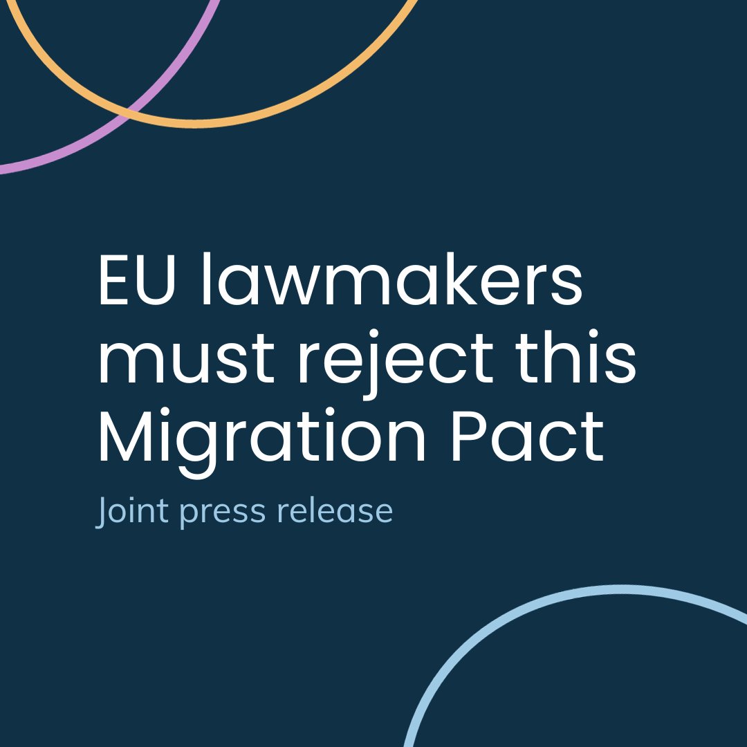 picum_ngo's tweet photo. 🔴 This #MigrationPact means more border violence and impunity for policies that have led to deaths and human rights violations every year.

Today we join a coalition of rights orgs in calling on EU lawmakers to reject this Pact as they near final deals: https://t.co/JaF5FWgy6S https://t.co/KNvfTAyPN7