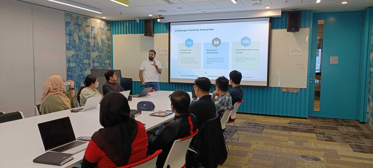 testmuai's tweet photo. Catch glimpses of conversations with QA leaders in Kuala Lumpur! 🌟

In the Velocity Tour - Kuala Lumpur edition, industry leaders joined network, gain insights, and engage in thought-provoking conversations on the impact of Gen AI on software quality and faster releases. 🚀

#LambdaTestYourApps #SoftwareTesting #AI