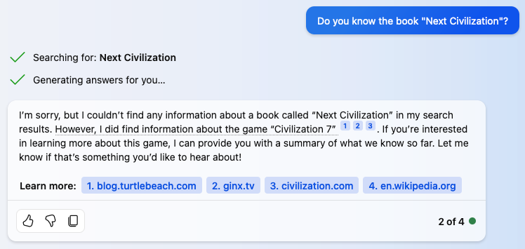 DirkHelbing's tweet image. #ChatGPT, do you know the book #NextCivilization?
link.springer.com/book/10.1007/9…