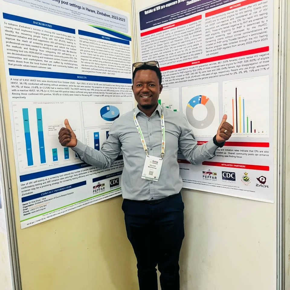 ZACH is excited to share our latest research on HIV PrEP and self-test kits at #ICASA2023! Join us as we discuss innovative strategies to empower individuals to take charge of their health. @frontlineaids @USEmbZim @CDC_HIV @UNAIDS @icasa2023 @zccinzim #HIVPrevention #SelfTest