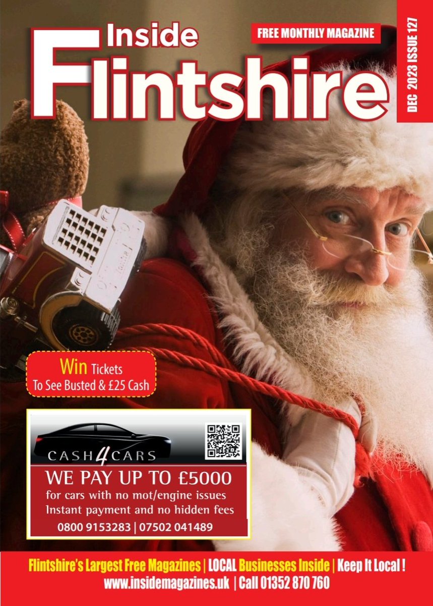 Our Christmas issues are out now. Advertise your business in the New Year for less than £1 per day Flintshire Wrexham Chester and the North Wales Coast. 01352 870 760 Insidemagazinegroup@gmail.com #Flintshire #NorthWales #Denbighshire #Wrexham #Cheshire #Chester #localbusiness