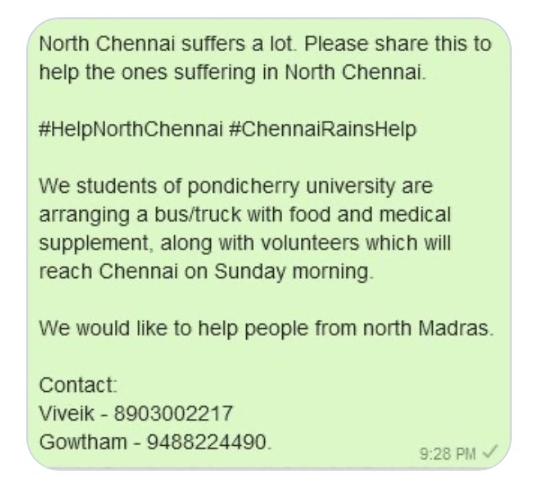 chennaista's tweet photo. #CycloneMichaung I have compiled list of volunteers . All verified. Hope this helps . #chennai https://t.co/Bc8rsqV4Ba