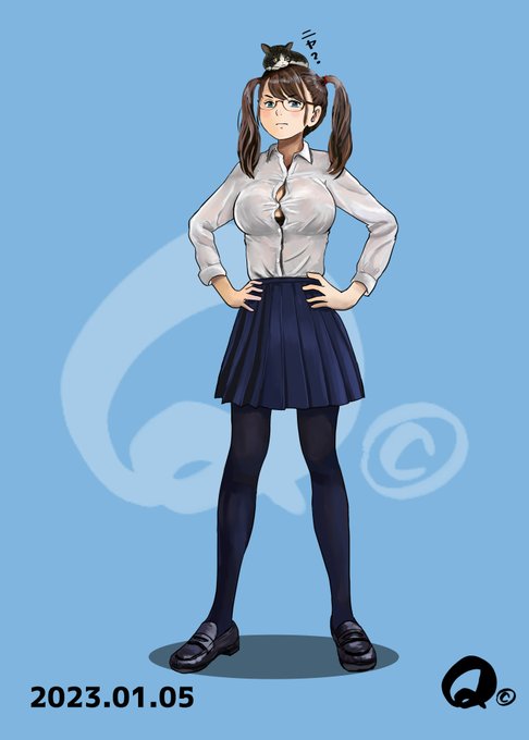 #これ見た奴は持っている直立してる画像をあげろ最近過去絵修正ばかりして、毎日投稿分のストックが出来ない定期ちなこれも過去絵修正版↓ 