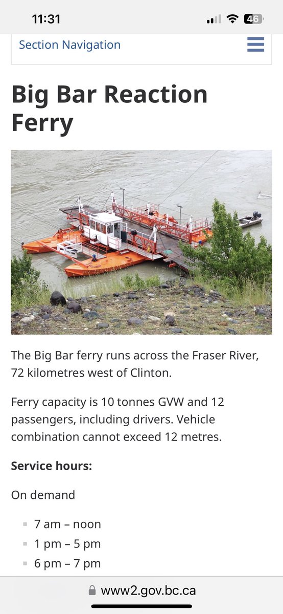 ElgersmaSteve's tweet photo. @CousineauAlbert Here is one in British Columbia. When the water is too low or icy there is a small cable tram that takes passengers only across https://t.co/rkSFTS0xOy