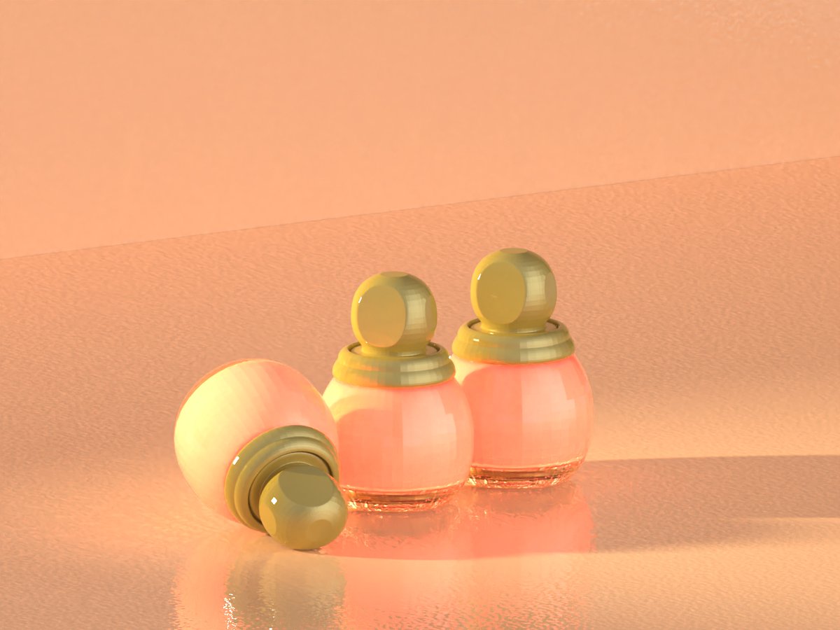 Modycreates's tweet image. تدريب على اضاءة المنتج وانعكاس الضوء على الاجسام والارضية، المودل هو قارورة زجاجية لطلاء الأظافر حملته من فريبيك، الارضية خليتها لامعة gloss عشان تعكس الاجسام 
#keyshot