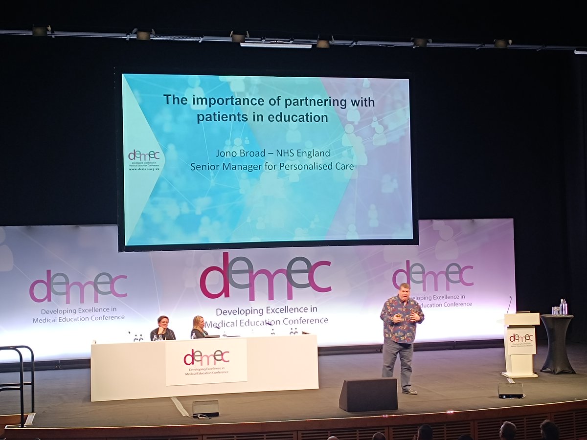 Exceptional day at #DEMEC2023 with an inspirational finishing session by @QIPatient. Doctors need to be good human beings first and foremost. Our assessments need to find ways to explore this. Thank you Jono.