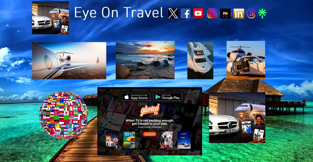 Time To Get You're Travel Vibe On!! 🧳🚢🌊⚓💦✈️🧭🌎 Stream @eyeontraveltv Free Worldwide 24/7-365 All Devices On @GlewedTV 🎬🎥📺🌠🌠 'It's A Lifestyle' 😉😎👊🤟🤙🎩🥂🩴🌴👙🌞⛱️ #eyeontraveltv #glewedtv #leisure #entertainment #freetv #streamingtv #vod #avod #ott