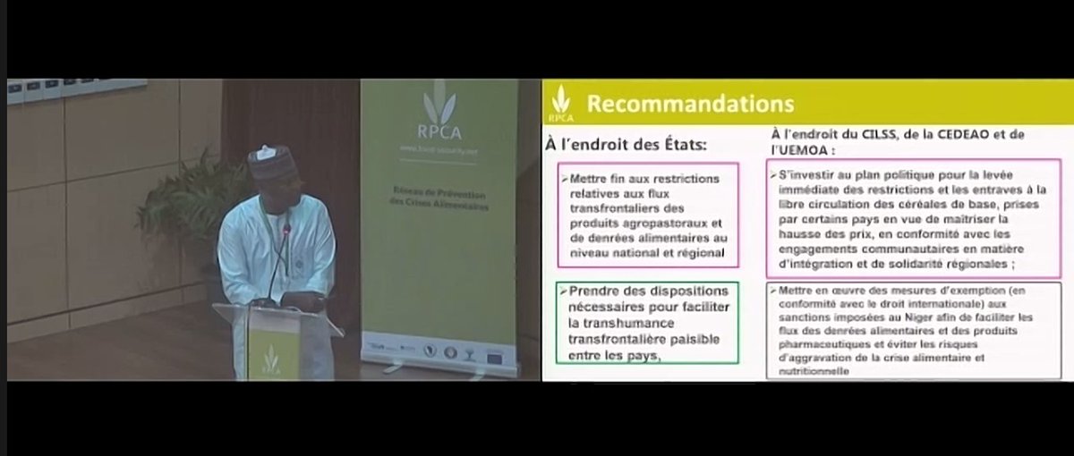 SWAC_OECD's tweet photo. Prendre des mesures politiques pour assurer la levée des restrictions à la libre circulation des céréales de base, imposées par certains pays afin de contrôler la hausse des prix, est l'une des recommandations du Dr Issoufou Baoua @CILSSinfos pr améliorer la #sécuritéalimentaire. https://t.co/MB4M8eqoKm