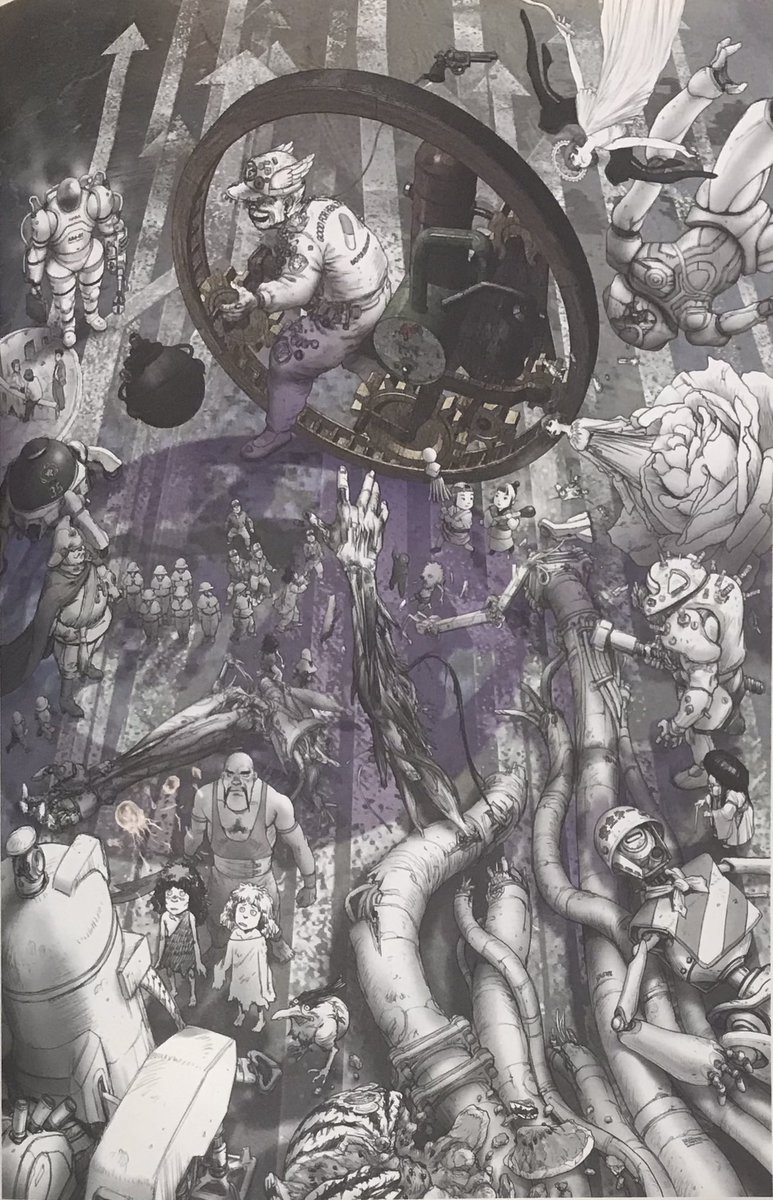 TheOtaking's tweet image. Illustration made by Masamune Shirow (Ghost in the Shell, Appleseed...) for the &quot;Tribute to Otomo&quot; artbook.