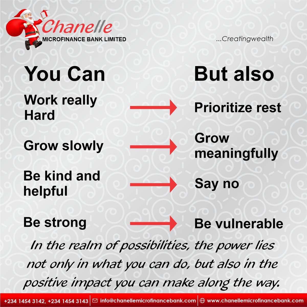 Chanelle_MFB's tweet image. Life is about balance and embracing the 'you can, but also' moments. 

#DreamBigButStartSmall #AimHighEnjoyTheJourney #BalanceInAction #YouCanButAlso