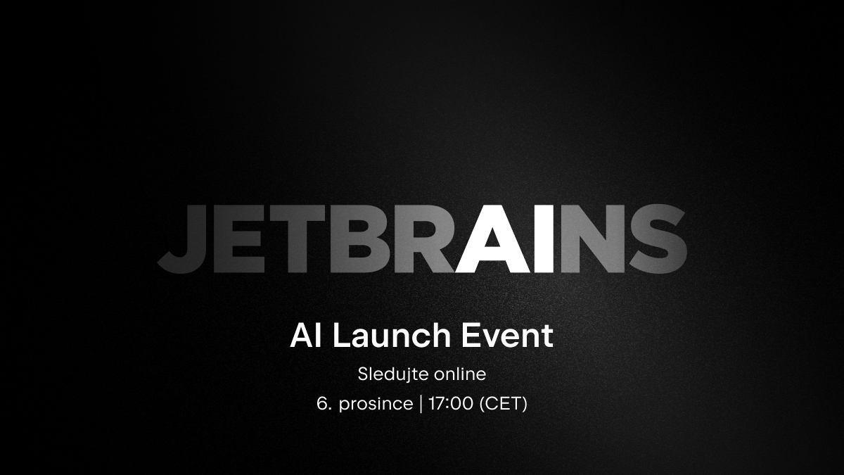 Již dnes odpoledne probíhá #JetBrainsAI online event, kde představíme detaily o nové AI vychytávce našich nástrojů – JetBrains AI Assistant.

📅 6. prosince, 17:00 (CET)
👉 jb.gg/aihere