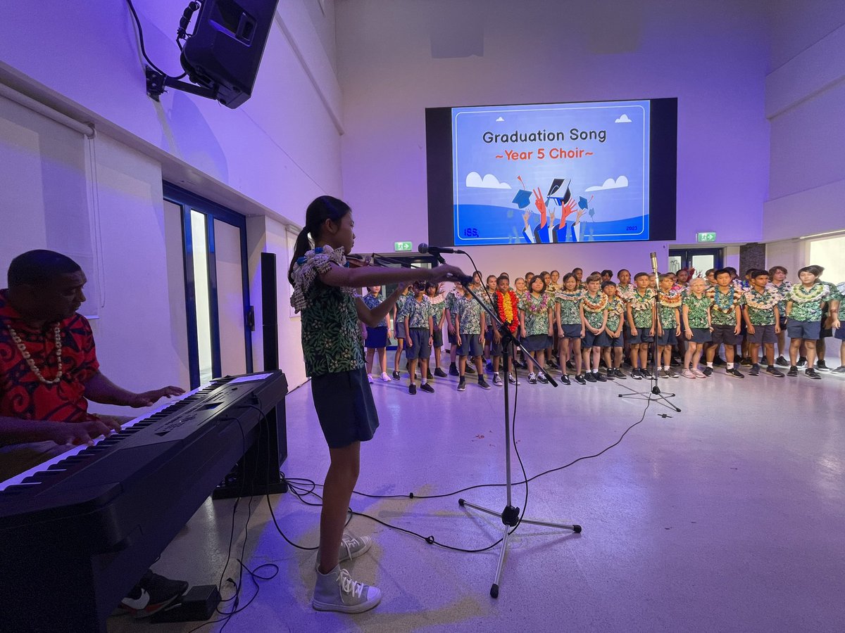 DanseyRenee's tweet photo. A flash back a couple of weeks ago celebrating our year 5 students at graduation. #issfj #pyp https://t.co/F5dw143vnG