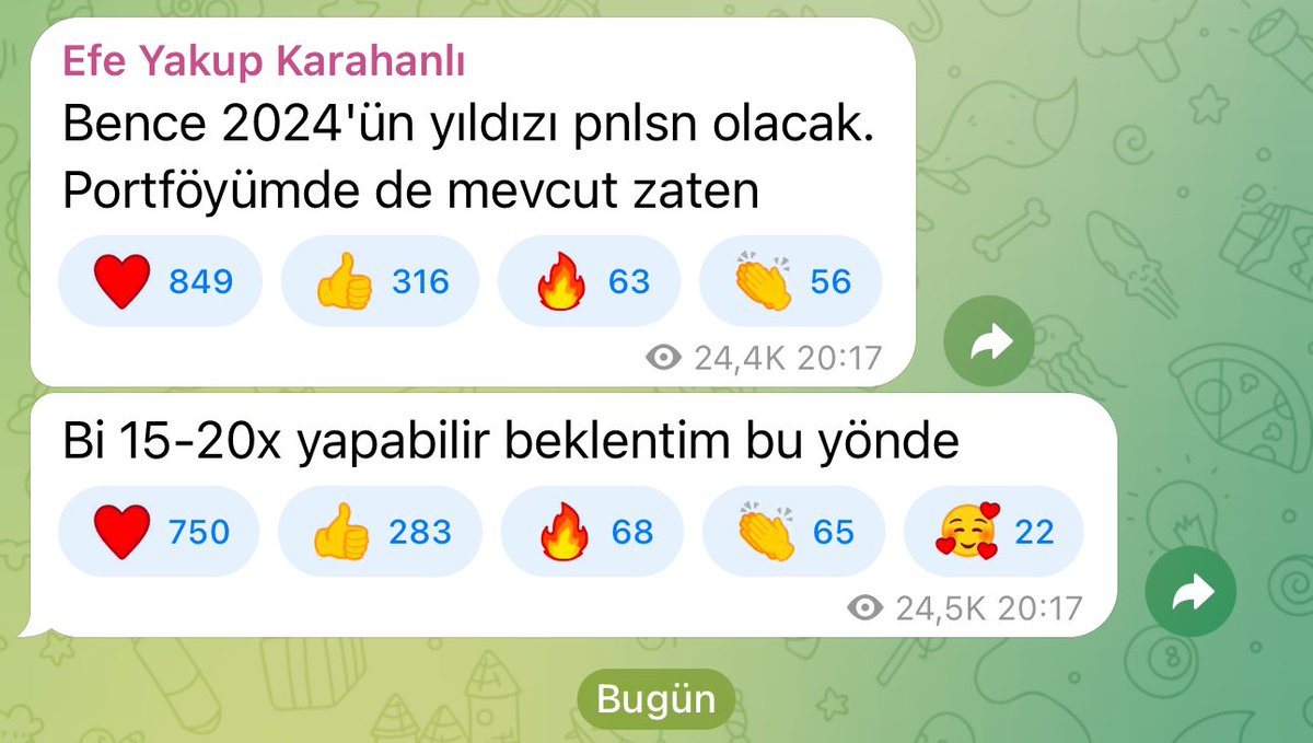 Daha dün yazdık yav şu kanala da abone olun bi zahmet hanımlar beyler

t.me/+lxdZbcDsjOQ0Z…