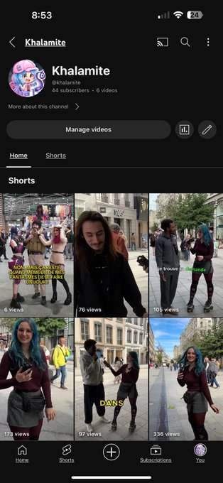 Au fait, j&rsquo;ai une cha&icirc;ne youtube o&ugrave; je poste que des shorts pour l&rsquo;instant, mais bient&ocirc;t des longues