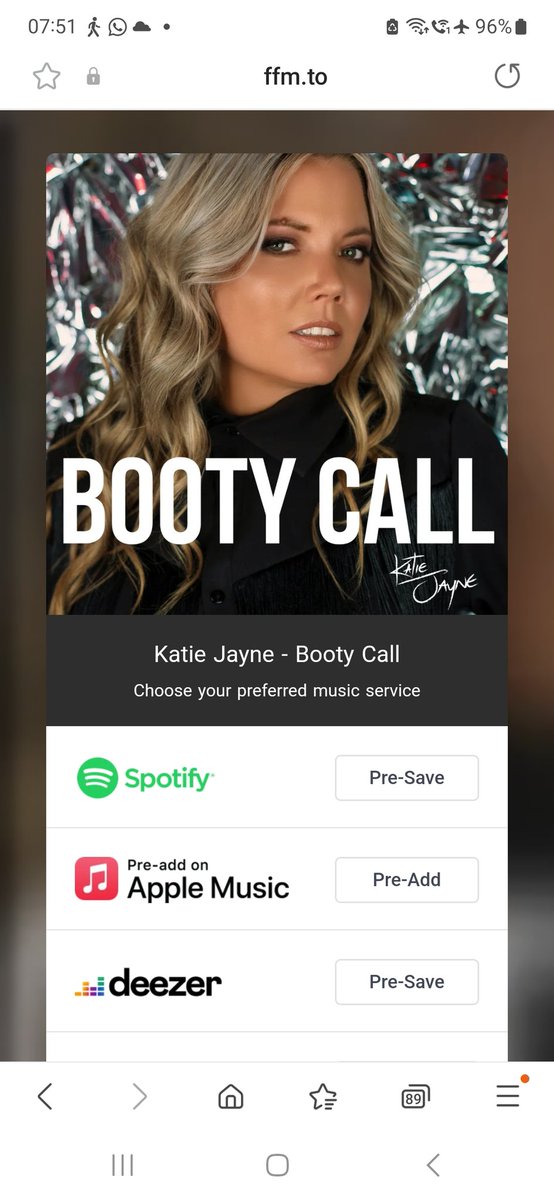 Please pre-save 'Booty call' by @KatieJayneAUS @whoozlmusic @WudRecords