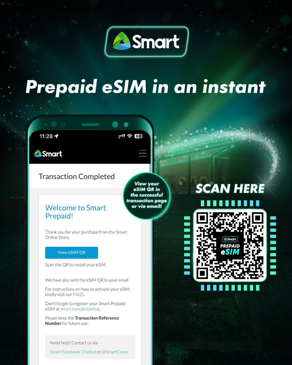 LiveSmart's tweet image. Long lines no more! 💯   
   
Purchase your Smart Prepaid eSIM through the Smart Online Store and receive your eSIM instantly via email.   
   
Visit the Smart Online Store now and make the Smart switch today: smrt.ph/digiesimtw
   
#SmarteSIM