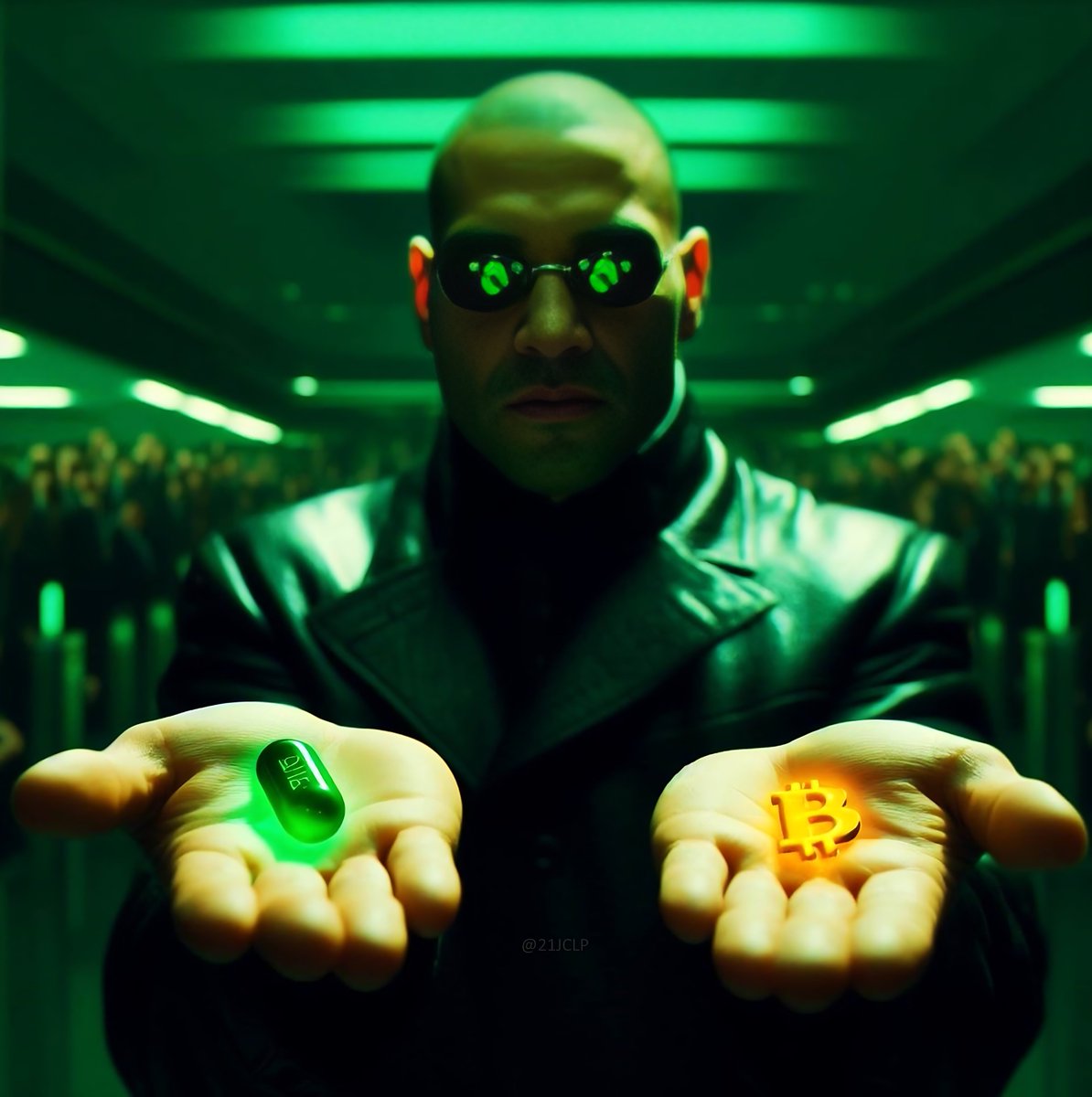 AltcoinDaily's tweet photo. Escape the matrix #bitcoin https://t.co/XtxTwpdtV7