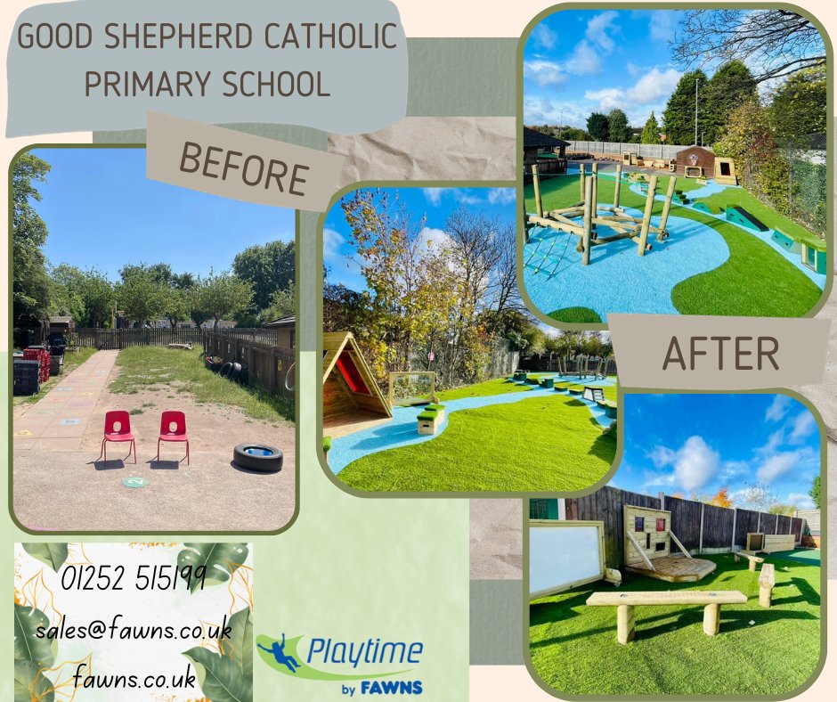 PlaytimeByFawns's tweet photo. An outstanding transformation of the Early Years space at The Good Shepherd Catholic Primary School
Contact our sales team to arrange a consultation or check out our website.
https://t.co/l2iqYe90Ow
#PlayAreaUpgrade #earlyyearspaces #EYFS #transformation #beforeandafter https://t.co/qsPFh0VLYr