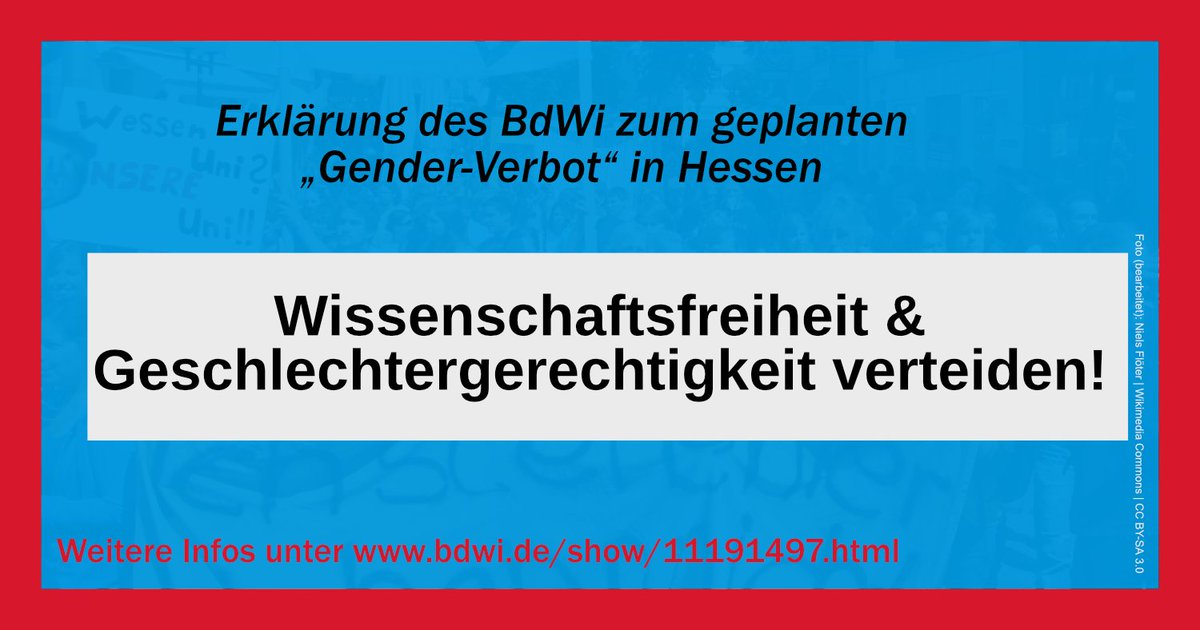 Nach Hessen plant nun auch Bayern #Gendern in öffentlichen Einrichtungen zu verbieten. Als BdWi stellen wir uns klar gegen eine solche diskriminierende Verbotspolitik &amp; wenden uns in einem offenen Brief an die Verantwortlichen
➡️ bdwi.de/show/11191497.…