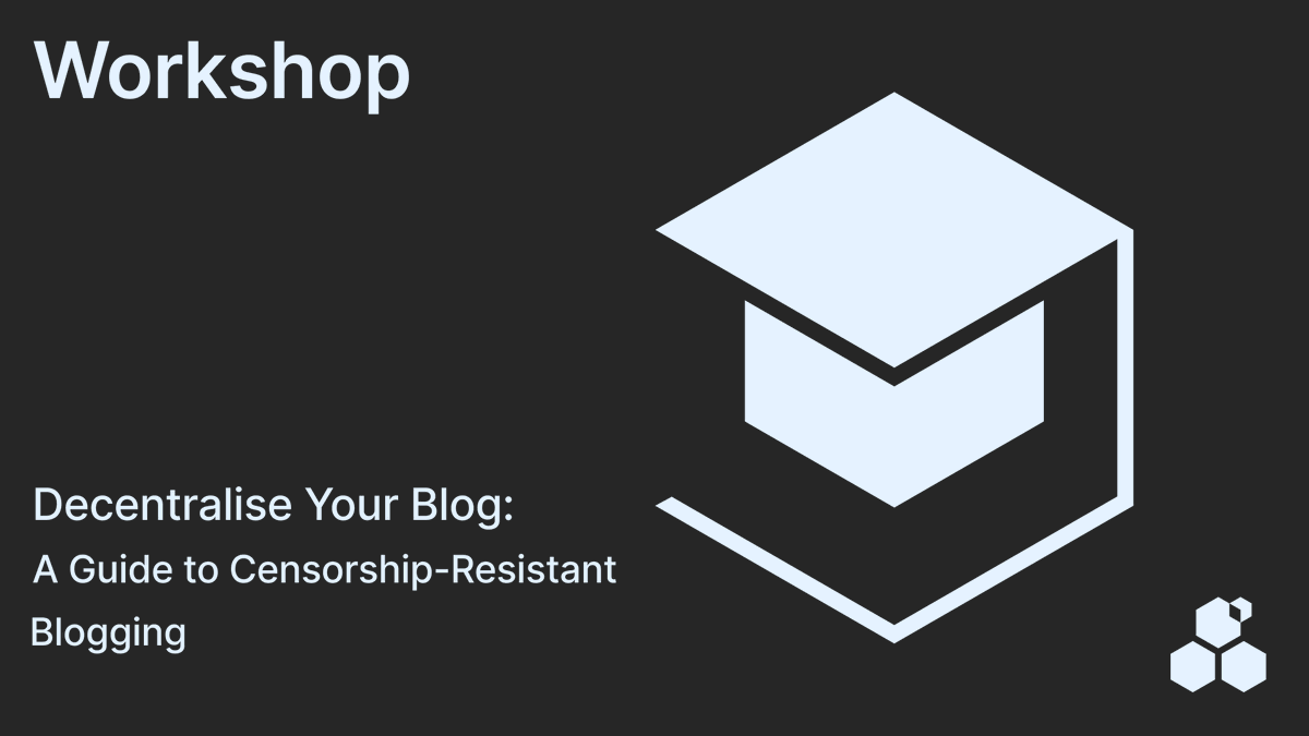 ethswarm's tweet photo. 🚨 Only 10 mins to go until Decentralise Your Blog: A Guide to Censorship-Resistant Blogging workshop!

Make your blog unstoppable &amp; censorship-resistant 

Join here🔽
https://t.co/llFmwLnYQo https://t.co/DndBHkIbqj