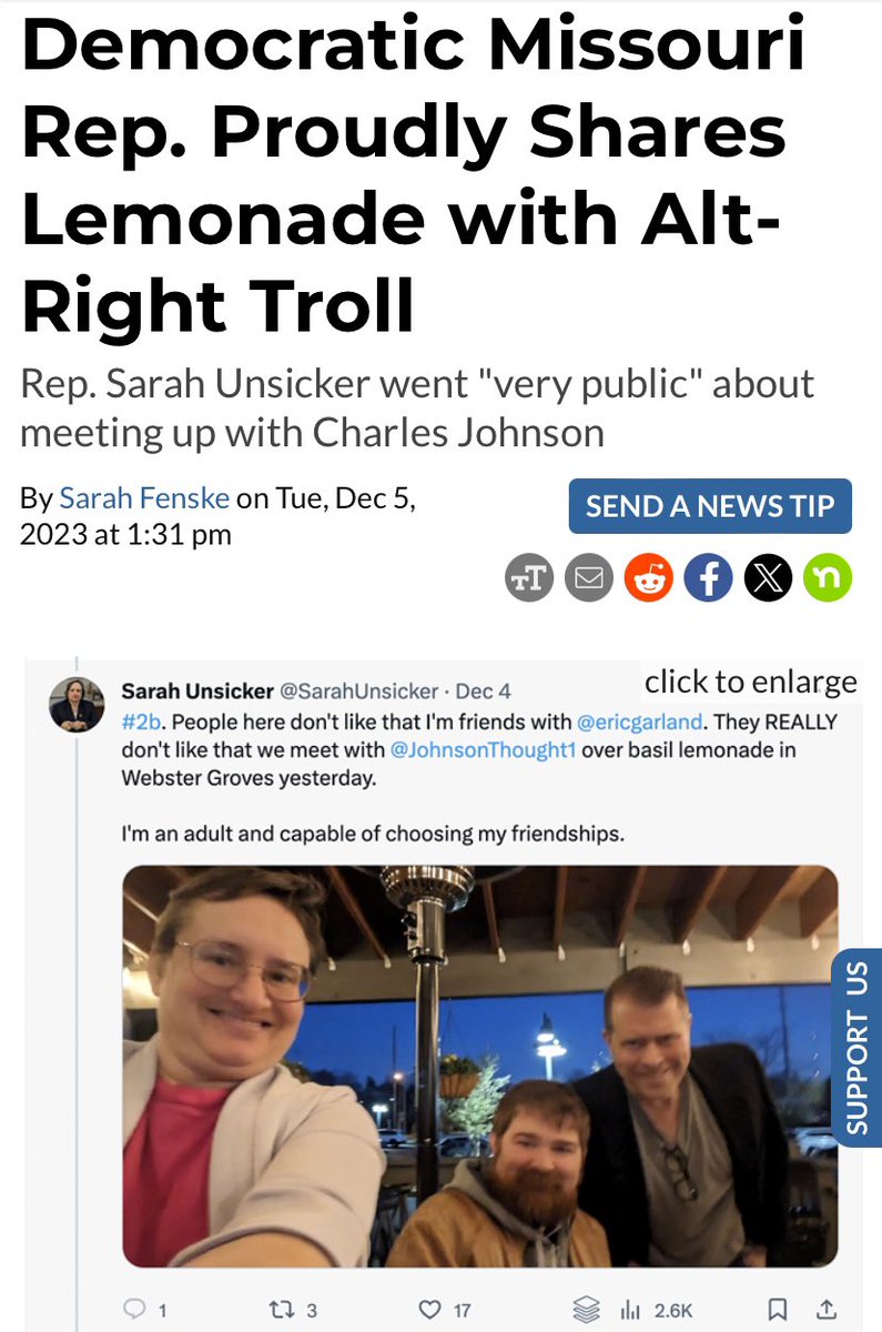 comoquepunk's tweet image. Never thought I’d have to say this but nazi scum are not “friendly” &amp;amp; any MO elected official who fraternizes with nazi scum isn’t reaching across the aisle, they’re downplaying the LIFE OR DEATH fear that many of their constituents live with on a daily basis. This is disgusting