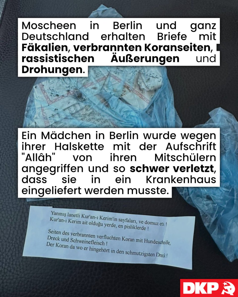 DKPBerlin's tweet photo. Angriffe gegen Muslime und muslimisch gelesene Menschen nehmen in Deutschland rasant zu. Sogar jeder zweite Deutsche stimmt muslimfeindlichen Aussagen zu (Muslimfeindlichkeit – Eine deutsche Bilanz, 2023/BMI). https://t.co/5lsnr6MI08