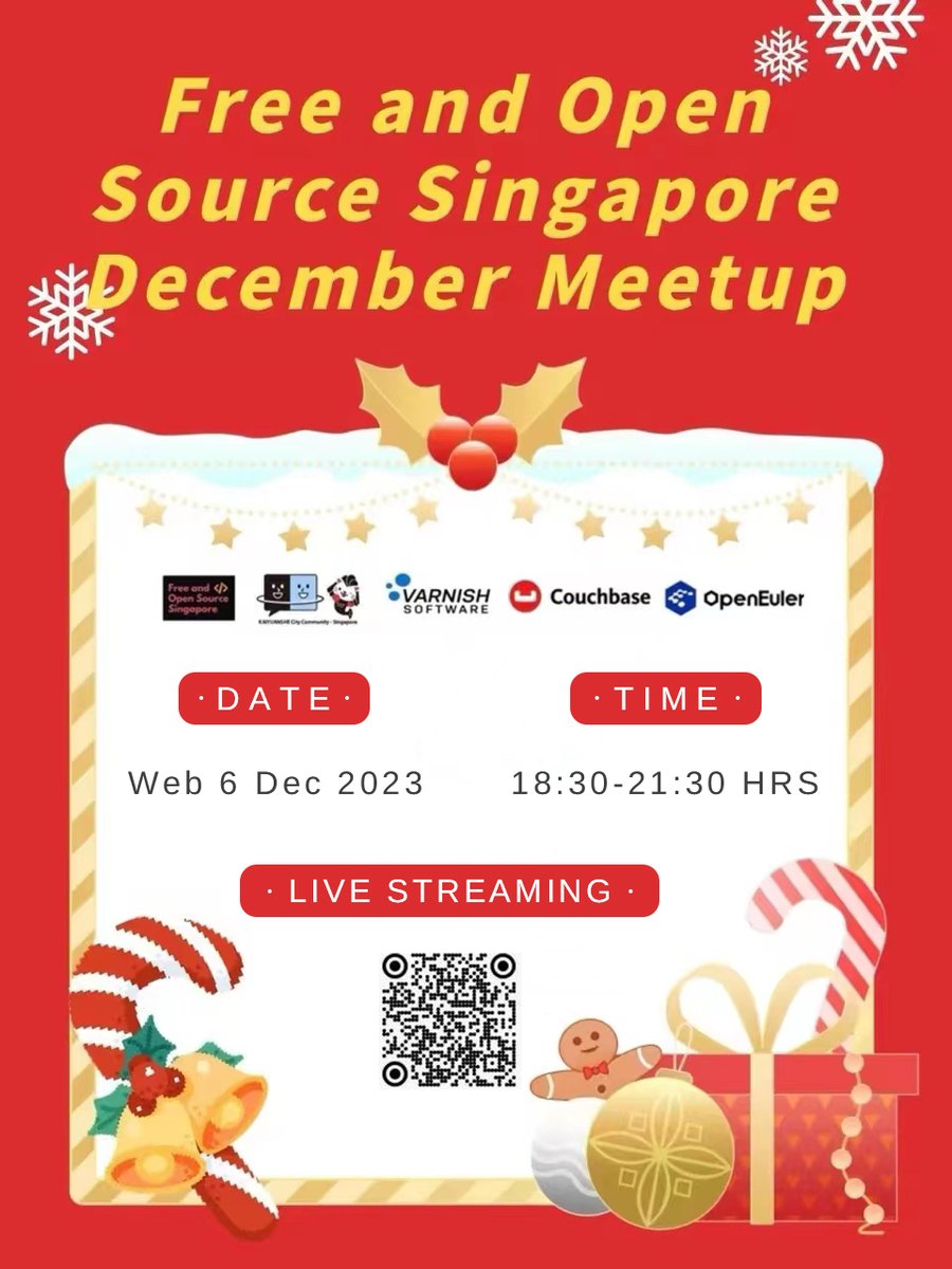 openEuler's tweet photo. ๐๐ Only 1 hour left! Ready, Set, #FOSSG! Bring your curiosity, ideas, and passion.
@kaiyuanshe @varnishsoftware @couchbase
Live streaming: https://t.co/5NIj7ufZrx
#kaiyuansheSG #varnish #couchbase #openEuler #openEulerMoments #opensource #opensourcesoftware https://t.co/QrbNXi2bzR